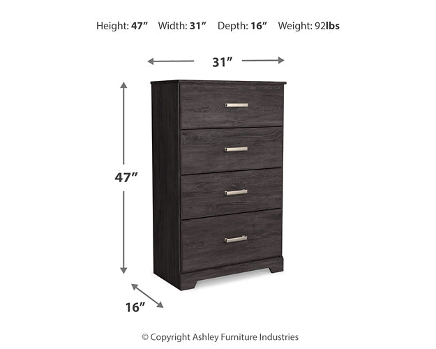 Belachime  Panel Bed With Mirrored Dresser, Chest And Nightstand