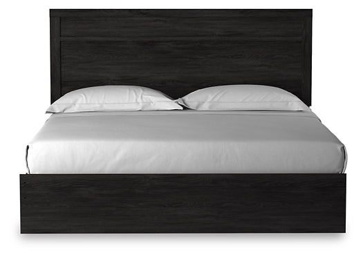 Belachime  Panel Bed With Mirrored Dresser And 2 Nightstands