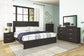 Belachime  Panel Bed With Mirrored Dresser, Chest And 2 Nightstands