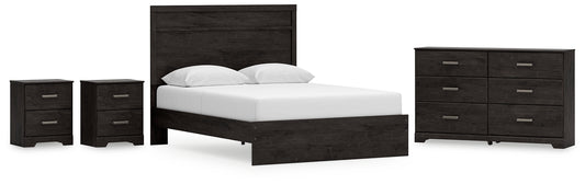 Belachime  Panel Bed With Dresser And 2 Nightstands