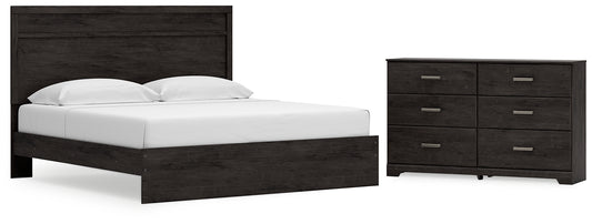 Belachime  Panel Bed With Dresser