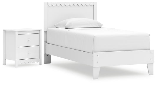 Hallityn  Panel Platform Bed With Nightstand