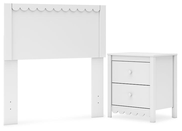 Hallityn  Panel Headboard With Nightstand