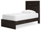 Belachime  Panel Bed With Nightstand