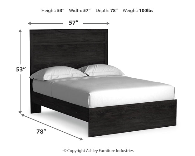 Belachime  Panel Bed With Mirrored Dresser And 2 Nightstands