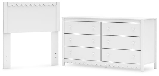 Hallityn  Panel Headboard With Dresser