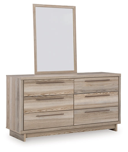 Hasbrick  Panel Headboard With Mirrored Dresser, Chest And 2 Nightstands