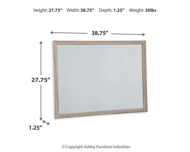 Hasbrick  Panel Headboard With Mirrored Dresser