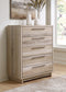 Hasbrick  Panel Headboard With Mirrored Dresser, Chest And 2 Nightstands