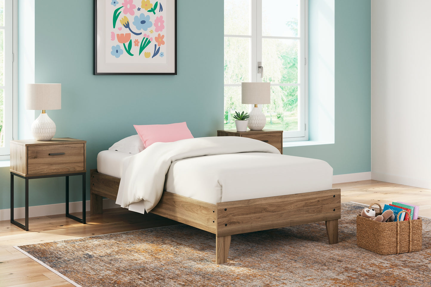 Deanlow  Platform Bed With Dresser And Nightstand