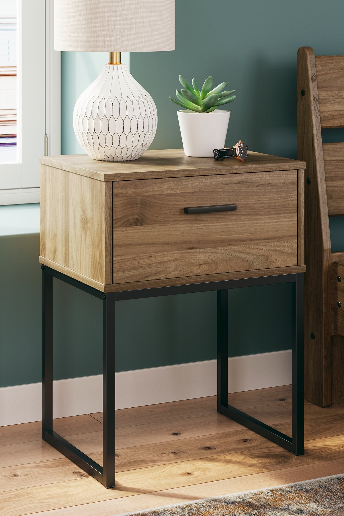 Deanlow  Panel Headboard With Nightstand