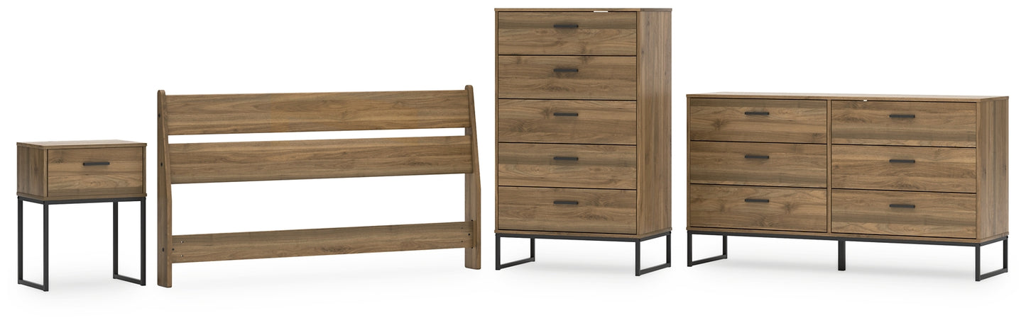 Deanlow  Panel Headboard With Dresser, Chest And Nightstand