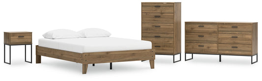 Deanlow  Platform Bed With Dresser, Chest And Nightstand