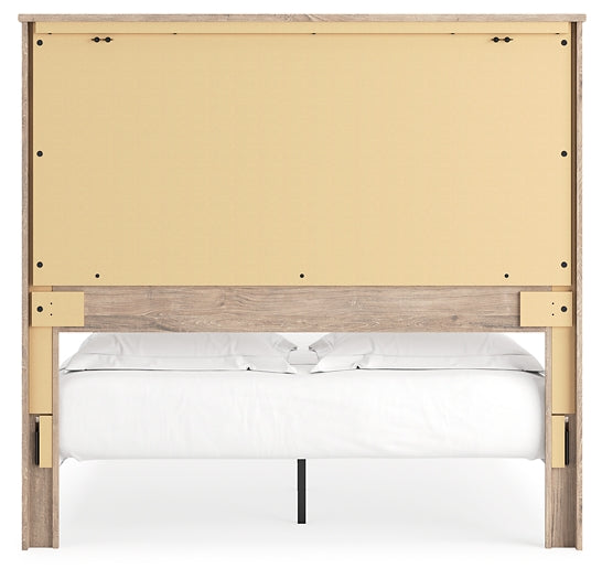 Senniberg  Panel Bed With Mirrored Dresser And 2 Nightstands