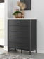 Cadmori  Upholstered Bed With Mirrored Dresser, Chest And 2 Nightstands