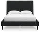 Cadmori  Upholstered Bed With Mirrored Dresser, Chest And Nightstand