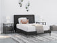 Cadmori  Upholstered Bed With Mirrored Dresser, Chest And Nightstand