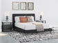 Cadmori  Upholstered Bed With Mirrored Dresser And Chest