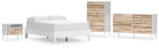 Piperton  Platform Bed With Dresser, Chest And Nightstand