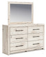 Lawroy  Panel Bed With Mirrored Dresser And Nightstand