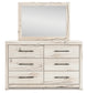 Lawroy  Panel Storage Bed With Mirrored Dresser And Nightstand