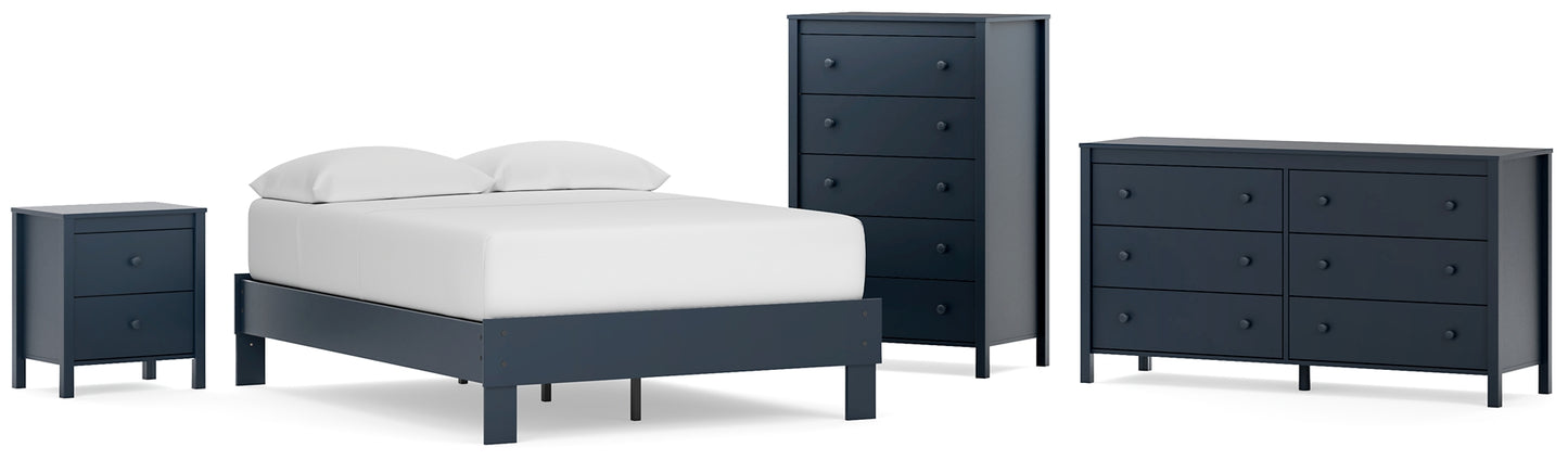 Simmenfort  Platform Bed With Dresser, Chest And Nightstand