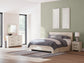 Lawroy  Panel Bed With Mirrored Dresser And Nightstand