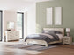 Lawroy  Panel Bed With Mirrored Dresser And Nightstand