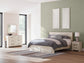 Lawroy  Panel Storage Bed With Mirrored Dresser And Nightstand