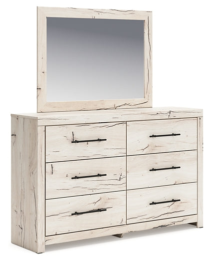 Lawroy  Panel Storage Bed With Mirrored Dresser And Nightstand