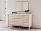 Cadmori  Upholstered Panel Bed With Mirrored Dresser, Chest And Nightstand