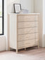 Cadmori  Upholstered Panel Bed With Mirrored Dresser, Chest And 2 Nightstands