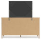 Cadmori  Upholstered Panel Bed With Mirrored Dresser And Chest