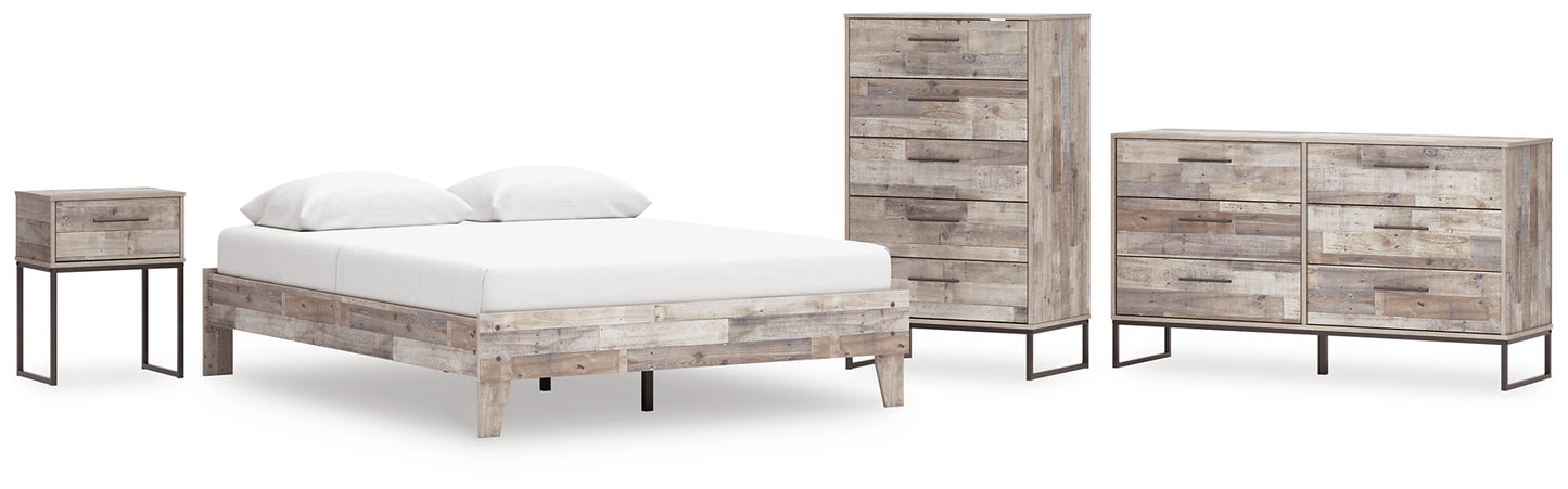 Neilsville  Platform Bed With Dresser, Chest And Nightstand