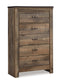 Trinell  Panel Bed With Dresser, Chest And Nightstand