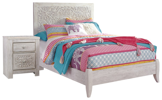 Paxberry  Panel Bed With Nightstand