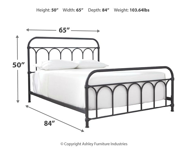 Nashburg  Metal Bed With Mattress