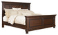 Porter California  Panel Bed With Mirrored Dresser, Chest And 2 Nightstands