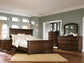 Porter  Panel Bed With Mirrored Dresser, Chest And 2 Nightstands