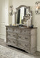 Lodenbay California  Panel Bed With Mirrored Dresser, Chest And 2 Nightstands