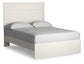 Stelsie  Panel Bed With Mirrored Dresser And Nightstand