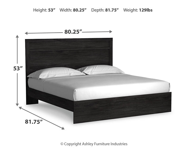 Belachime  Panel Bed With Mirrored Dresser