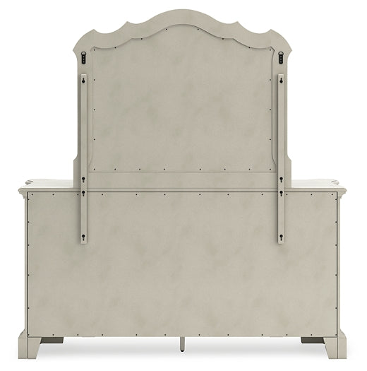 Arlendyne  Upholstered Bed With Mirrored Dresser