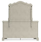 Arlendyne  Upholstered Bed With Mirrored Dresser