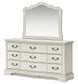 Arlendyne  Upholstered Bed With Mirrored Dresser