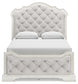 Arlendyne  Upholstered Bed With Mirrored Dresser