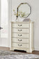 Arlendyne  Upholstered Bed With Mirrored Dresser, Chest And 2 Nightstands