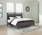 Montillan  Panel Bed With Mirrored Dresser, Chest And 2 Nightstands