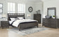 Montillan California  Panel Bed With Mirrored Dresser, Chest And 2 Nightstands