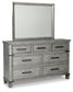 Russelyn California  Storage Bed With Mirrored Dresser